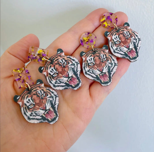 Tiger Dangle Earring!